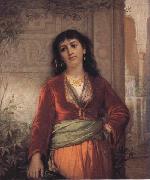 John William Waterhouse, The Unwelcome Companion-A Street Scene in Cairo